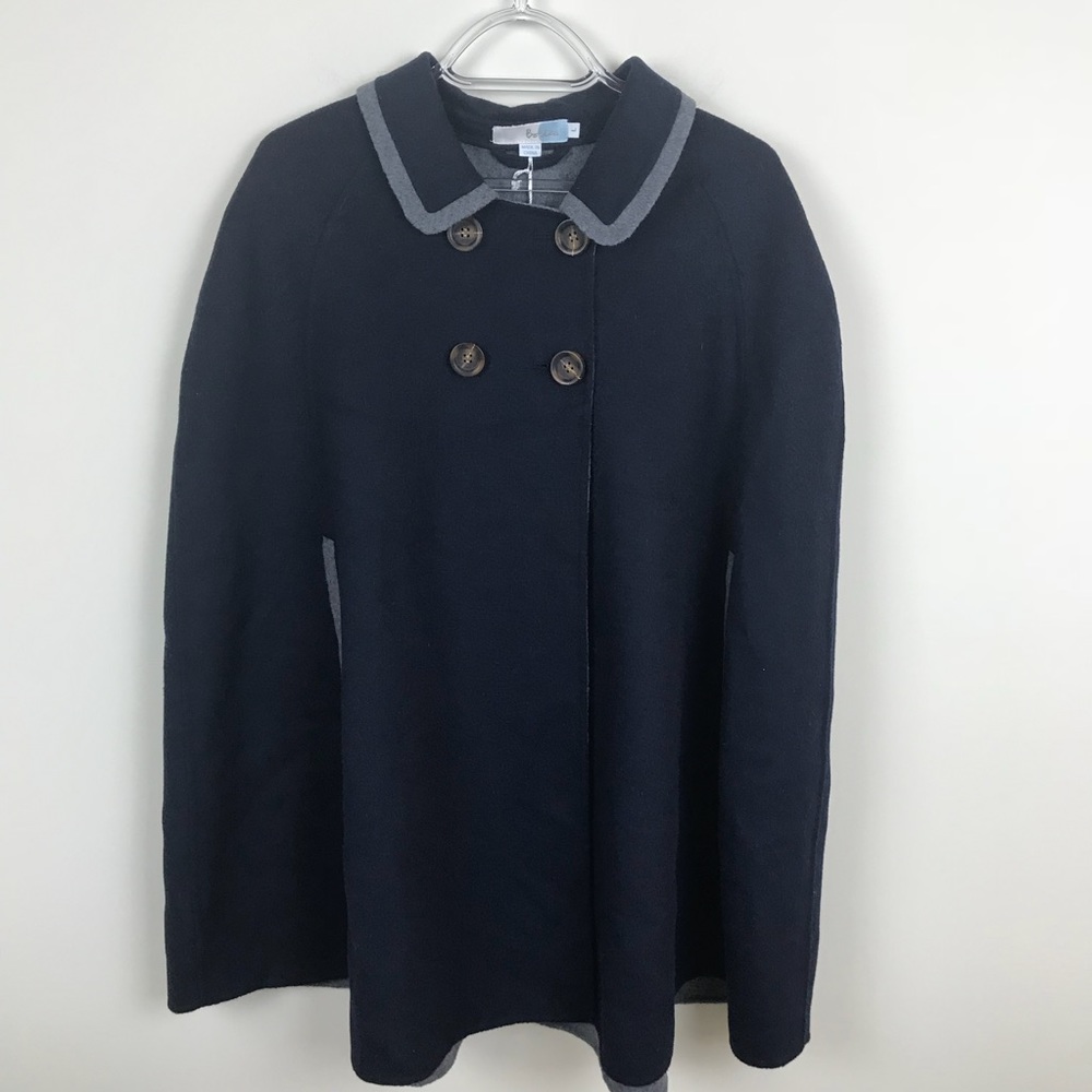 Boden Charlotte Cape In Navy Blue - Picture 2 of 7